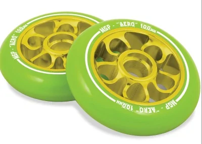 Koleščki Aero Alloy Core 110 mm - zelena/zlata – Madd Gear – slika 2
