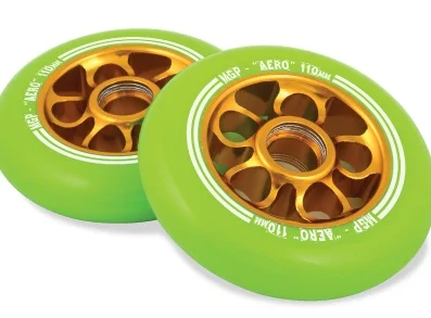Koleščki Aero Alloy Core 110 mm - zelena/zlata – Madd Gear – slika 3